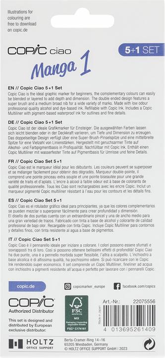 Produktbild Copic Ciao Manga 1 (6 x)