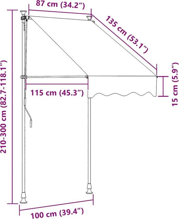 Produktbild vidaXL Markise (1 m)
