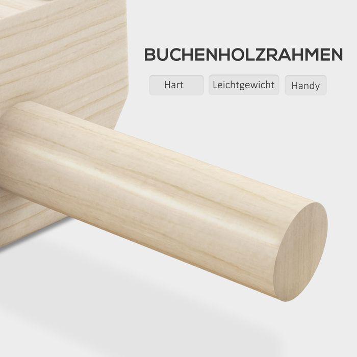 Actual product image Swisshandel24 Push up bars in a set of 2, robust & non-slip, up to 120 kg, beech wood, 30x13x10cm, nature
