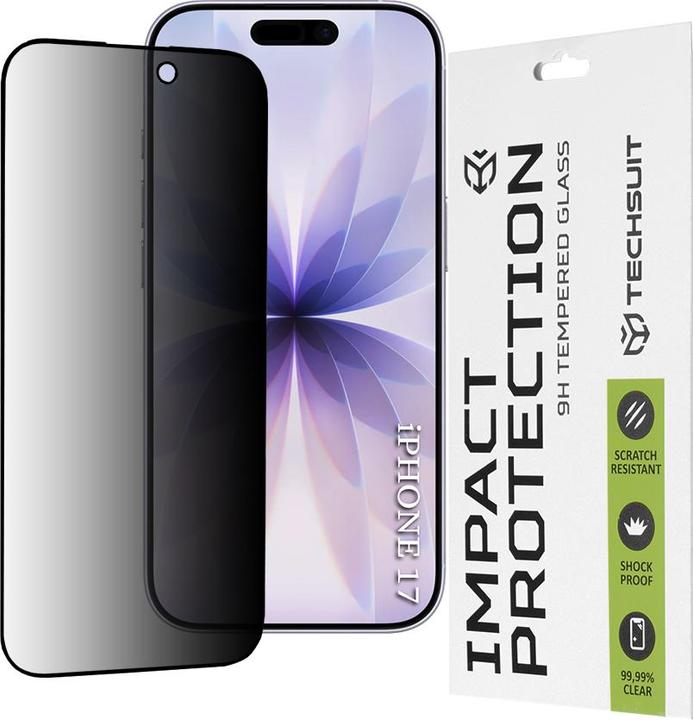 Immagine prodotto Techsuit - 111D Privacy Full Glue - iPhone 17 - Black (Apple iPhone 17)