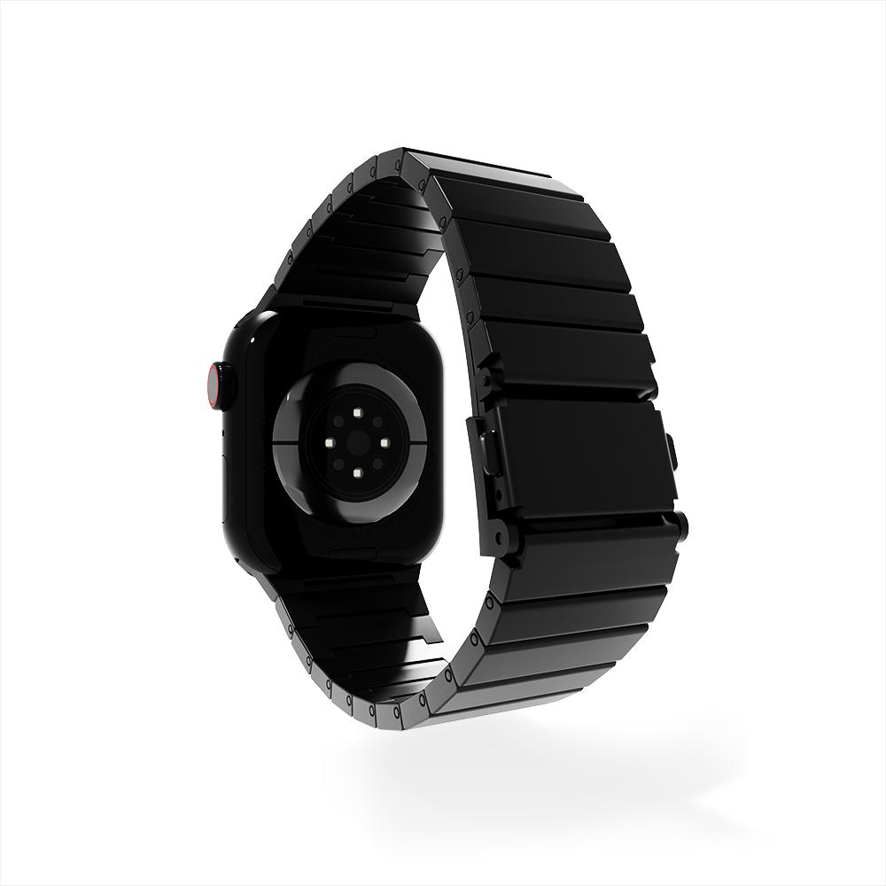 Strap-it Smartwatch bandje - Geschikt voor Apple Watch luxe bandje - zwart - Horlogeband / Polsband (Titan, 3, 4), Uhren...
