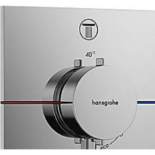 hansgrohe, Badarmatur, HG Thermostat ShowerSelect Comfort E UP, Fertigset 2 Verbraucher verchromt