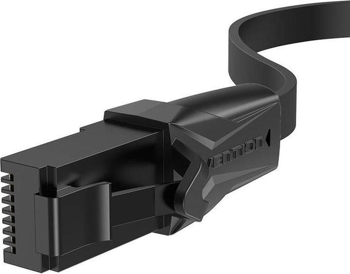 Produktbild Vention Flat UTP Category 6 Network Cable IBABL 10m Black (U/UTP, CAT6, 10 m)