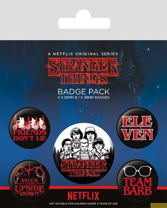 Immagine prodotto Pyramid Bottoni a pressione di Stranger Things - Confezione da 5 personaggi