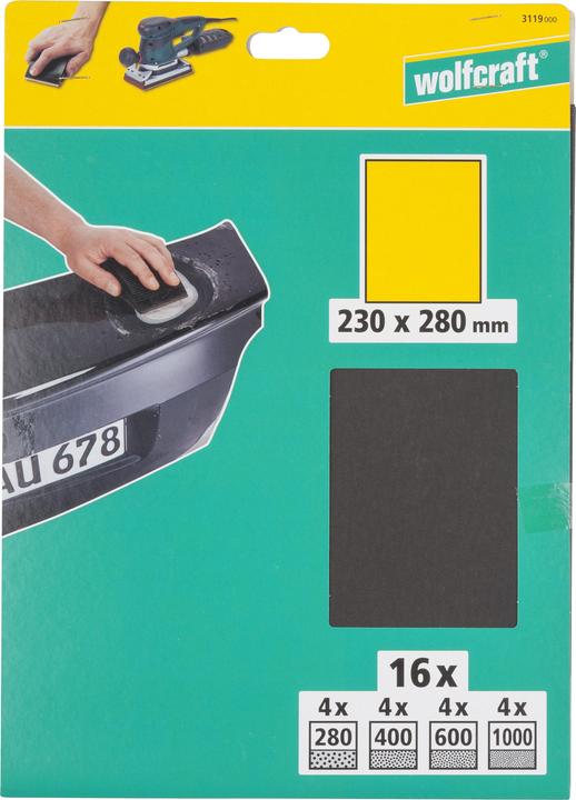 Produktbild wolfcraft wolfcraft 1 Schleifpapierbog. SiC K100 230x280mm (K100)