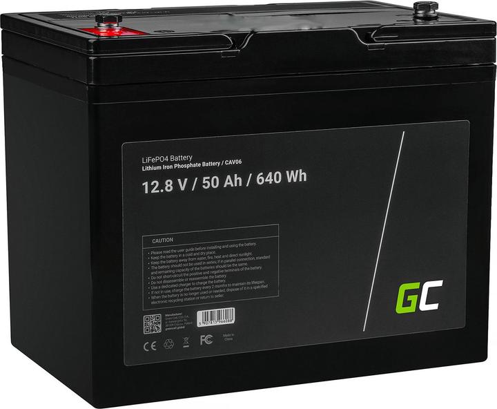 Immagine prodotto GreenCell Batteria per camper e barche fotovoltaiche (12.80 V, 50 Ah)