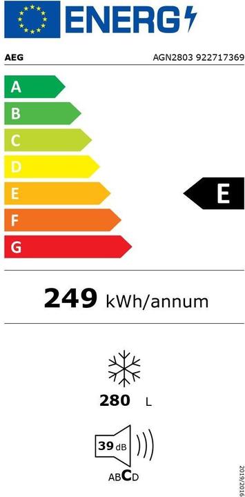 Energie-Label AEG AGN2803 (Freistehend, 280 l)