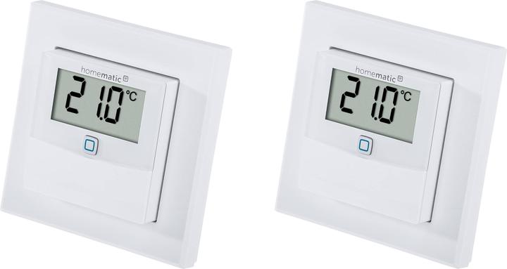 Homematic IP Smart Home 150180A0, Temp. und Luftfeucht. Sensor mit Display, 2 Stück