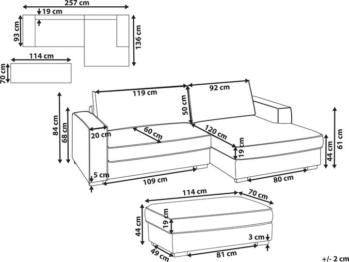 Produktbild Beliani Renders (Ecksofa)