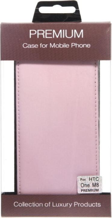 Actual product image OEM Slim Leather Flip Case HTC One M8 pink (HTC One (M8), HTC One M8s)