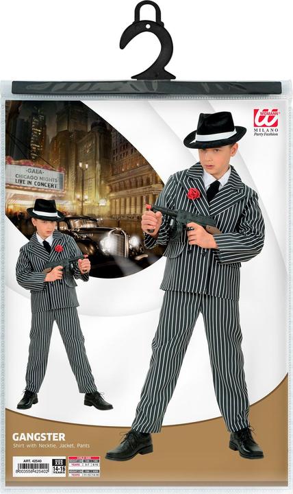 Image du produit Widmann GANGSTER (chemise avec cravate, veste, pantalon), 164 cm / 14-16 Years