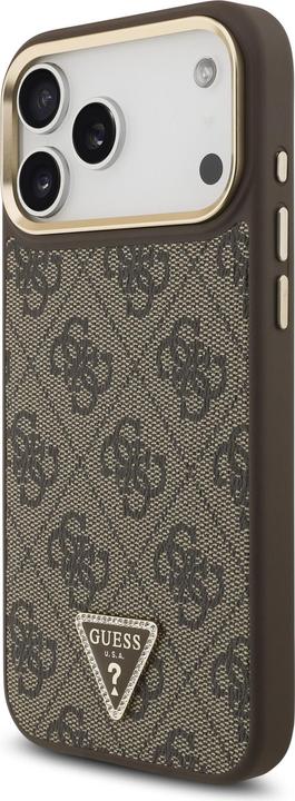 Produktbild Guess Case Magsafe 4G PU Leather Case With Triangle Logo And Gold Metal Camera Frame For iPhone 17 P (Apple iPhone 17 Pro Max)