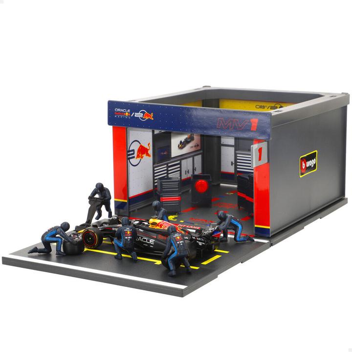 Produktbild Bburago Spielset - F1 RedBull RB20 - Verstappen - Pit Pass