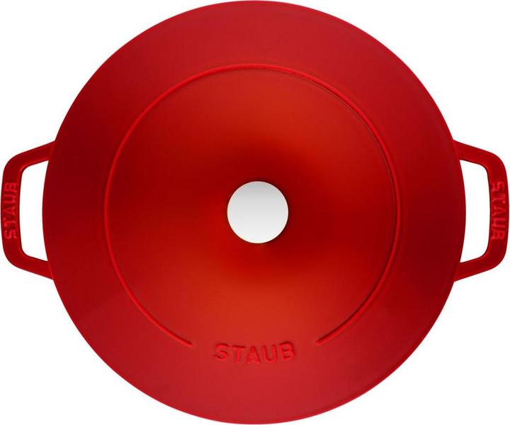 Image du produit Staub Cocotte 2pcs. 24 cm, ronde, rouge cerise, fonte (24 cm, Cocotte + faitout, Fonte)
