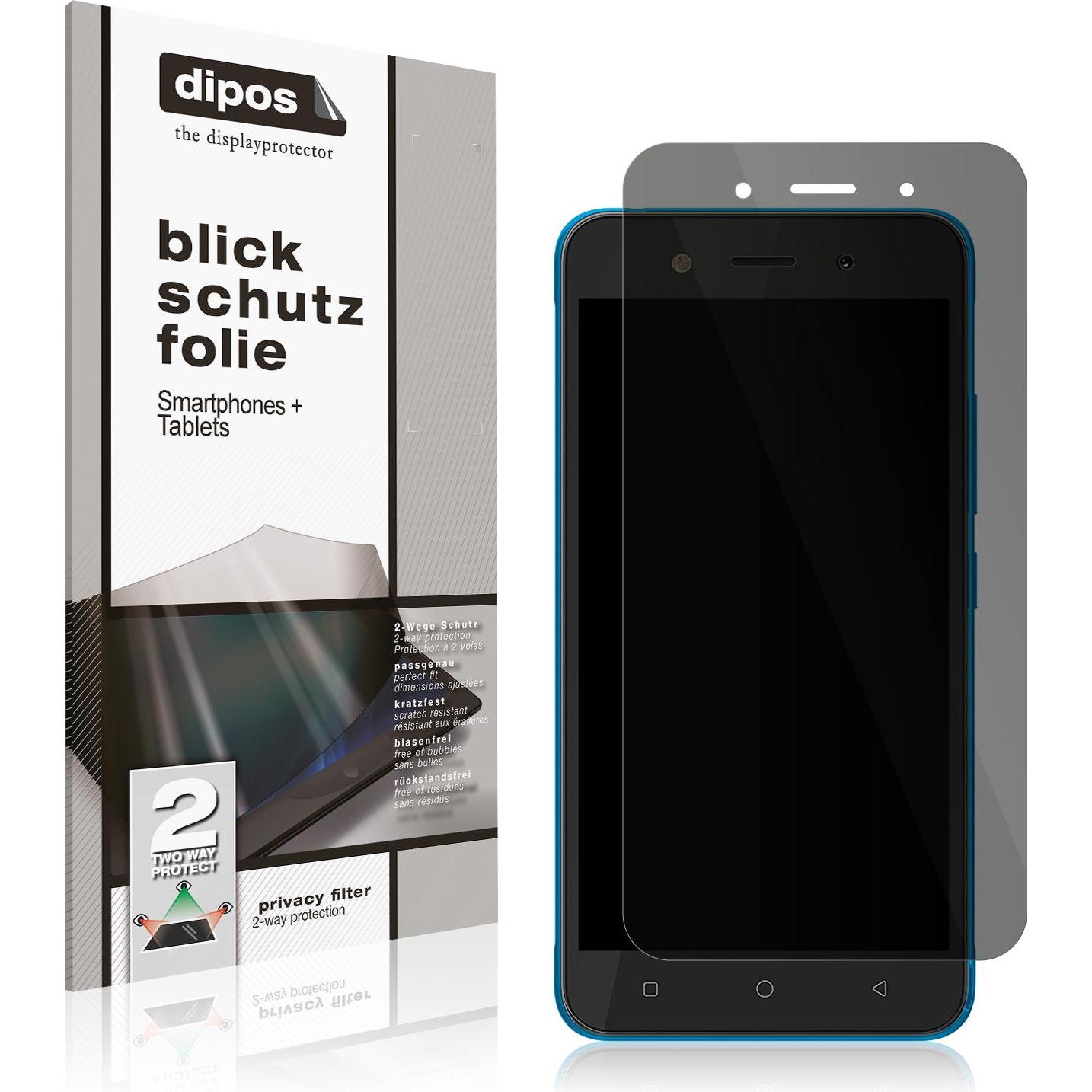 Dipos Blickschutzfolie 2-Way Anti-Shock (1 Stück, Itel A23 Pro), Smartphone Schutzfolie, Transparent