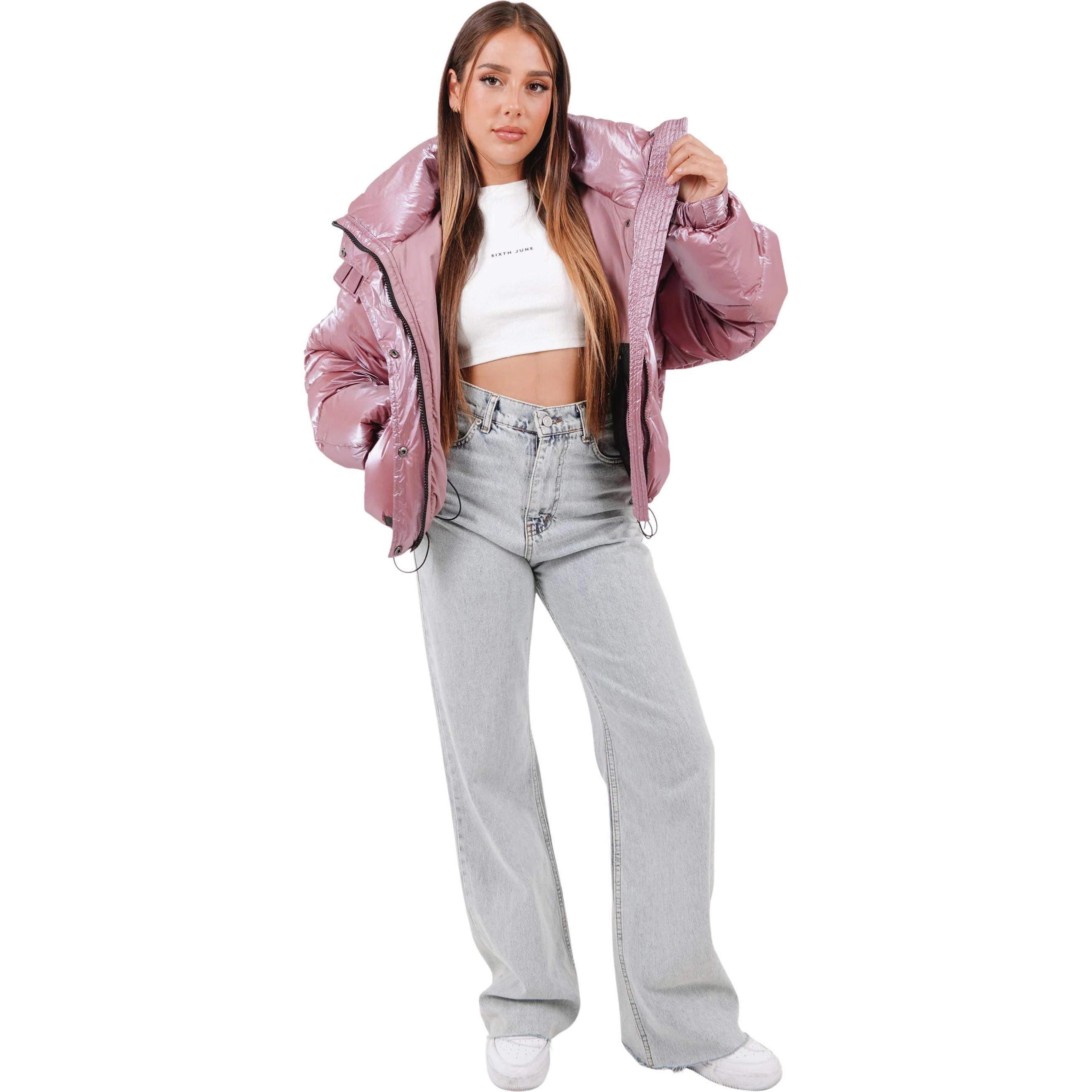 Sixth June, Damen, Jacke, overize-daunenjacke ixth june (S), Pink, S