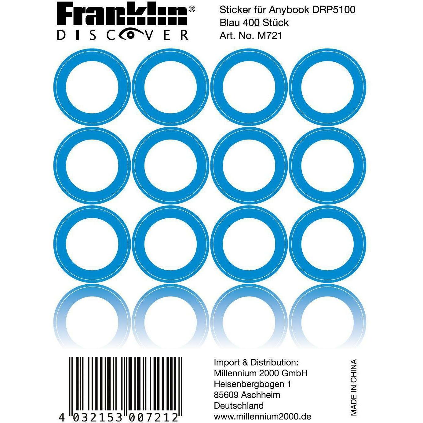 Franklin, Sticker, Anybook Sticker Blau M721, 400er Set