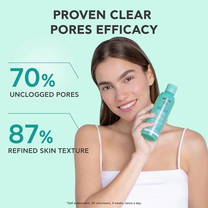 Actual product image Apivita Just Bee Clear Purifying Pore Minimizing Lotion For Oily Skin - 200 Ml (200 ml)