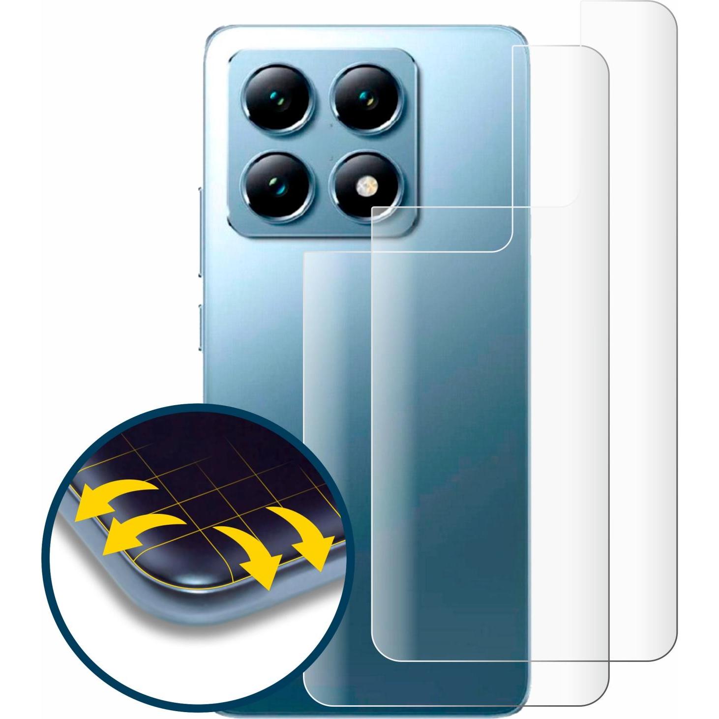 Thumbnail - BROTECT Fullscreen Schutzfolie Displayschutz Folie Klar Transparent (2 Stück, Xiaomi 14T Pro), Smartphone Schutzfolie, T...