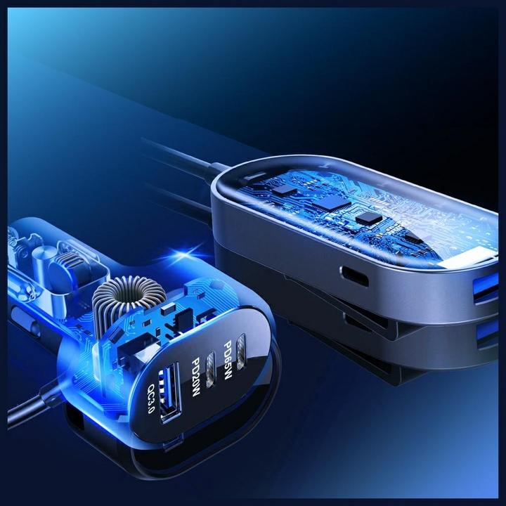 Image du produit 3MK Double Car Charger 135W PD QC PPS USB 2A4C Black/Gray