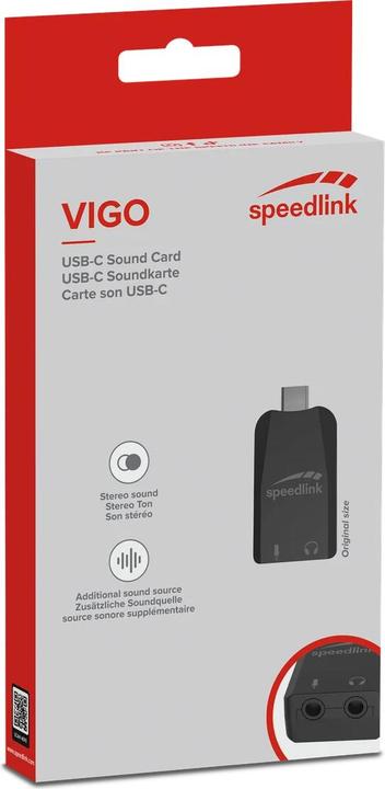 Image du produit Speedlink VIGO USB-C Sound Card, black (USB)