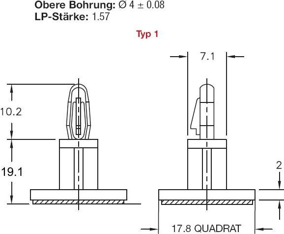 Produktbild Varia 311734 - Selbstklebender Leiterplatten-Abstandshalter