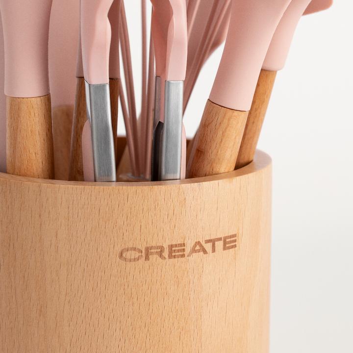 Immagine prodotto Create Küchenutensilien-Set - Silikon und Holz