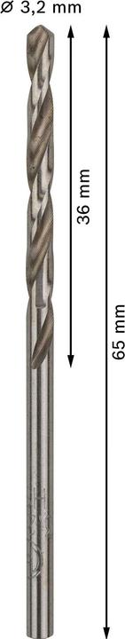 Actual product image Bosch Professional Zubehör PRO Metal HSS-G twist drill, 3.2 x 36 x 65 mm (3.2 mm)