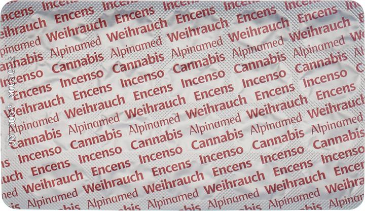 Valeurs nutritives et ingrédients Alpinamed Weihrauch (100 pcs, Capsules, 71 g)