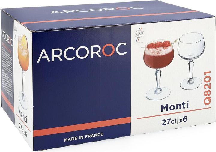 Immagine prodotto Arcoroc Bicchiere Monti coupe su piede 0.27lt D9cm H15.4cm (0.27 l, 6x)