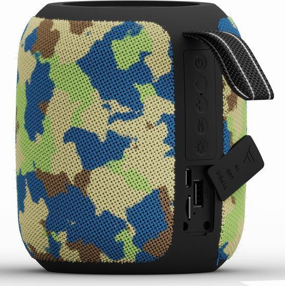 Productafbeelding Gembird Bedrade luidsprekers Draagbare Luidspreker|Camouflage|Draagbaar/Draadloos|Bluetooth|SPK-BT-LED-05-CM (4 h)