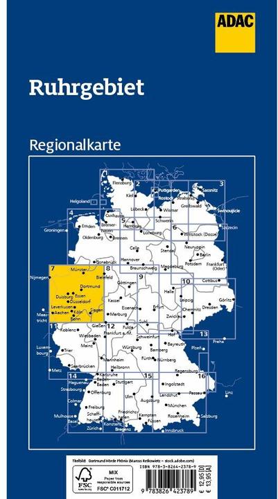 Produktbild Regionalkarte 07 Ruhrgebiet 1:150.000