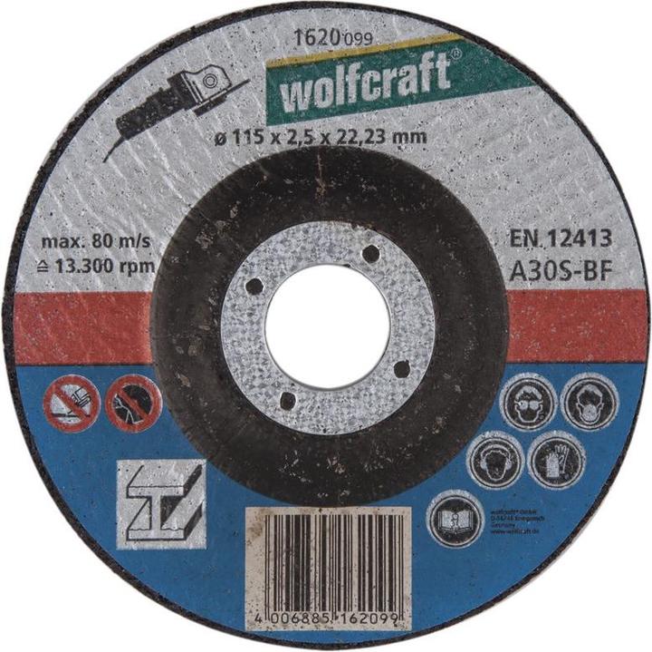 Produktbild wolfcraft 1 Trennscheibe Met. gek. ø115x2,5x22,2mm
