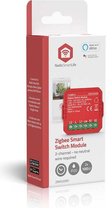 Productafbeelding Nedis SmartLife Power Switch | Zigbee 3.0 | 2x100 W | Klemverbinding | App beschikbaar voor: Androi