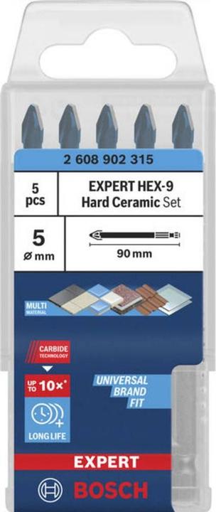 Produktbild Bosch Professional Zubehör EXPERT HEX-9 Hard Ceramic Bohrer-Set, 5 mm, 5-tlg. (5 Millimeter)