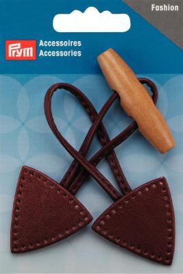 Actual product image Prym Toggle fastener, brown 15 x 5 cm, card