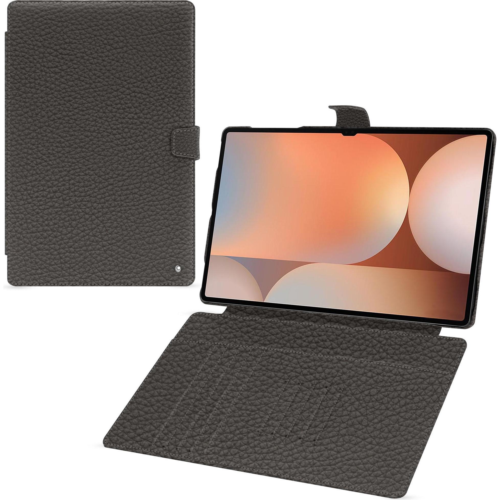 Noreve Lederschutzhülle für Samsung Galaxy Tab S10 Ultra (Galaxy Tab S10 Ultra), Tablet Hülle, Grau