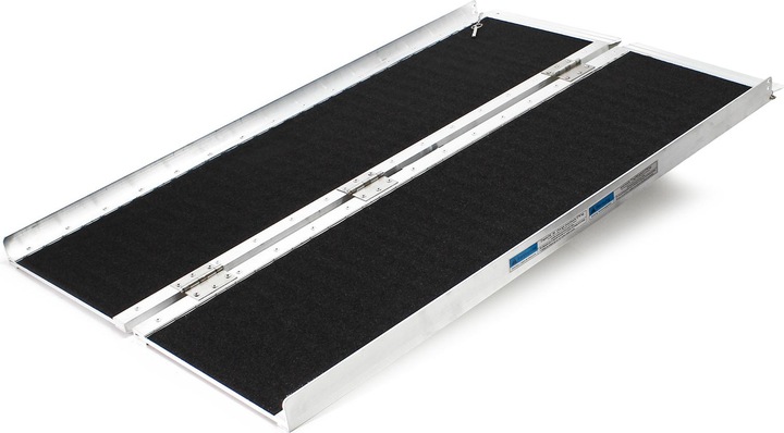 Wiltec Rollstuhlrampe faltbar 122cm 270kg Rollstuhl Alu Rampe rutschfest mobil