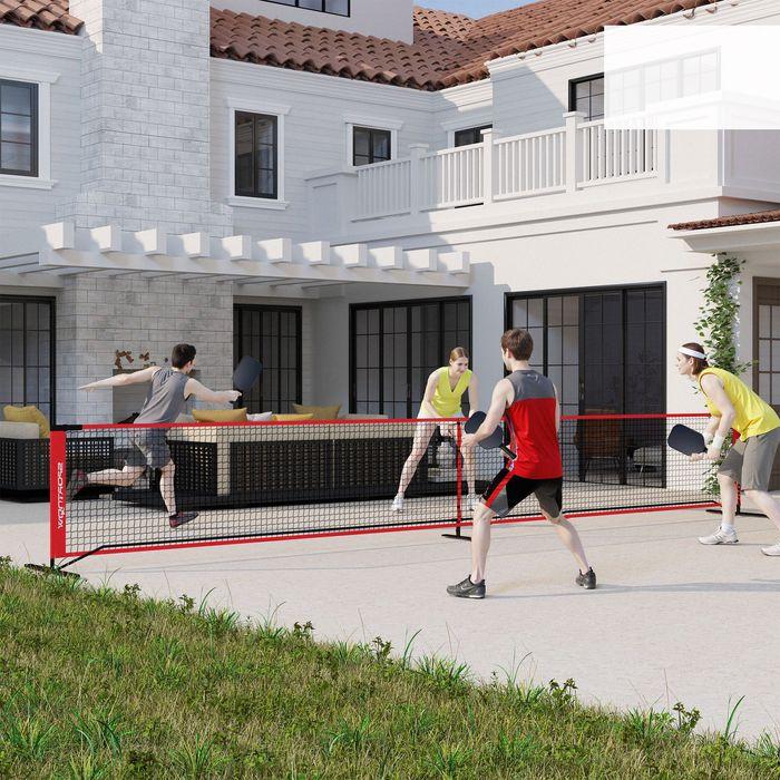 Actual product image Swisshandel24 Pickleball-Netz tragbares Set 6,7 m Pickleball-System mit Ballsammler, Bälle