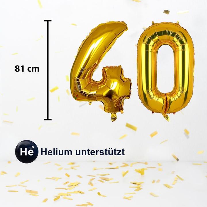 Actual product image Hermex 40 Balloon Foil Balloon Birthday Party Balloon Number Balloon Balloon