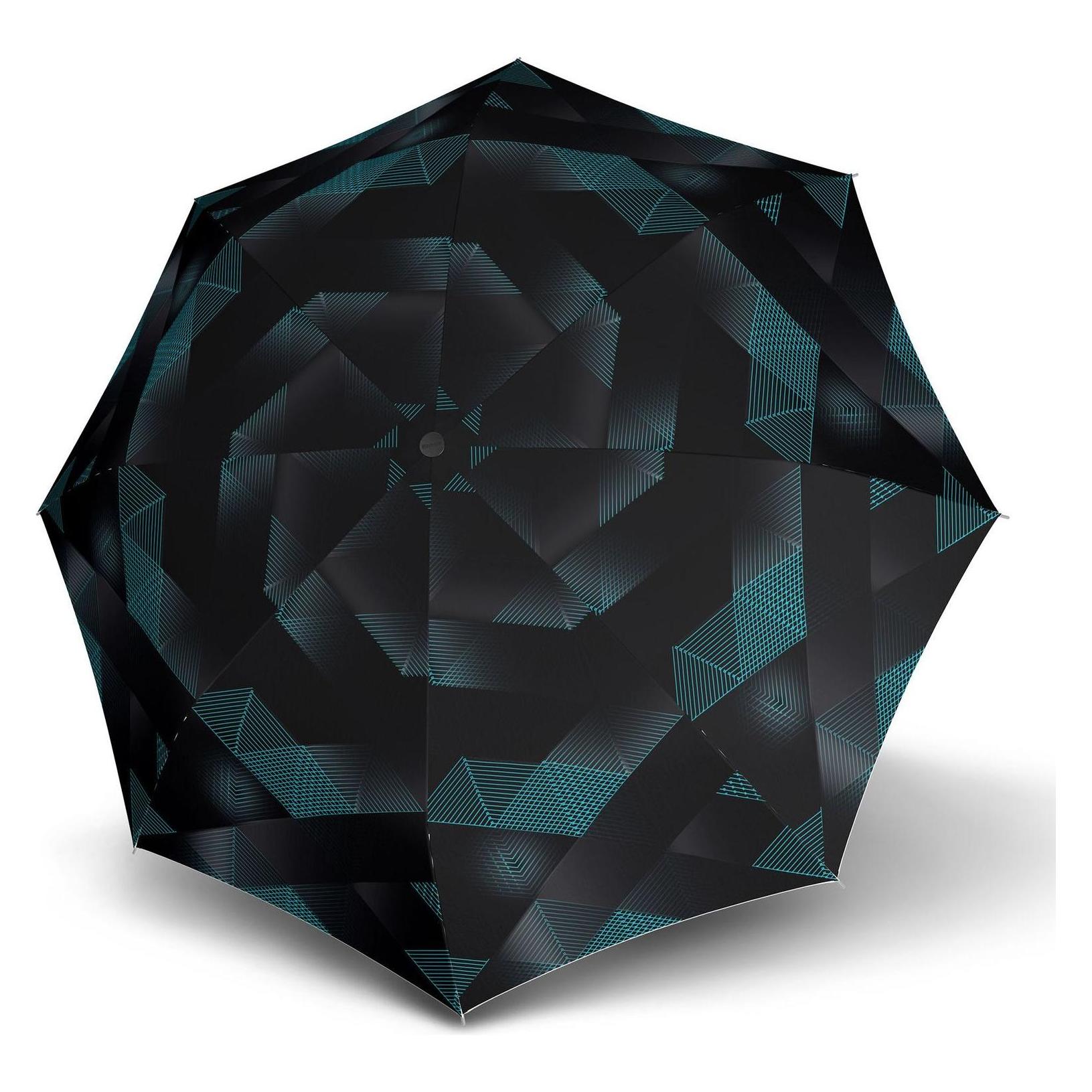 Knirps, Unisex, Regenschirm, Paraplu T.200 Medium Duomatic Symphony Black Zwart, Schwarz