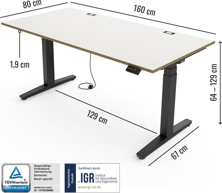 Immagine prodotto Yaasa Desk Expert (160 x 80 cm)