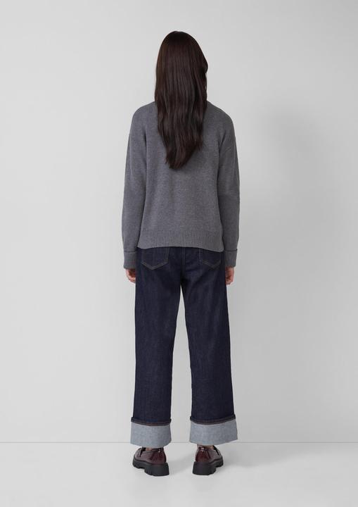 Produktbild s.Oliver Strickpullover Weicher Strickpullover mit Ärmelaufschlag (48)