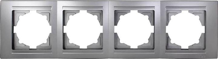 Actual product image Gunsan Moderna 4-socket frame for 4 sockets switch dimmer silver