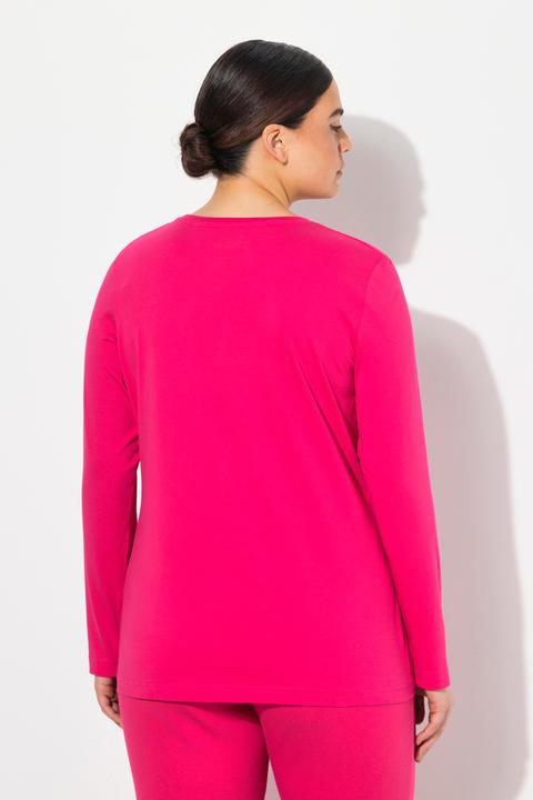 Produktbild Ulla Popken Shirt, Slim, Rundhalsausschnitt, Langarm (58)