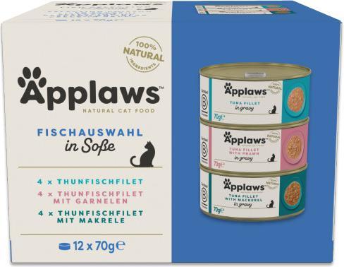 Image du produit Applaws Sélection de poissons en sauce Multipack (Adulte, 12 pcs, 840 g)