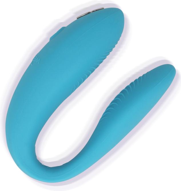 Actual product image We-Vibe Sync Go Remote Control Rechargeable Clitoral and G-Spot Vibrator (Blue)