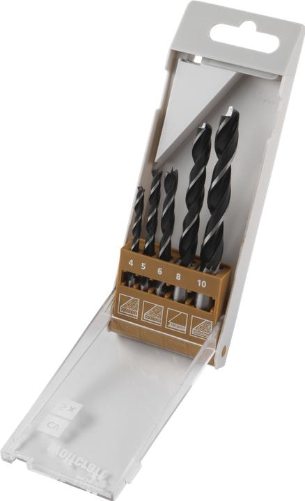 Produktbild wolfcraft 1 Holzspiralbohrer-Set CV 5-tlg. ø4-10mm (10 mm, 4, 5, 6, 8)