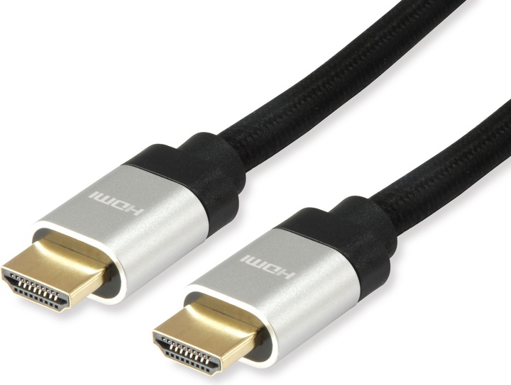 Produktbild equip HDMI UHS E.Gewebe -A St/St HDR sw (10 m, HDMI)