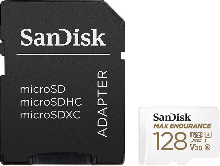 Actual product image SanDisk max endurance (128 GB, microSDXC, U3, UHS-I)